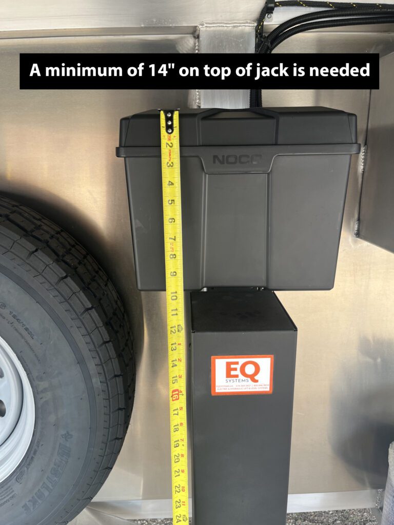 Solar Panel Kit for hydraulic trailer jacks space neeed